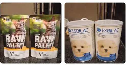 Przekazana karma i preparaty mlekozastępcze